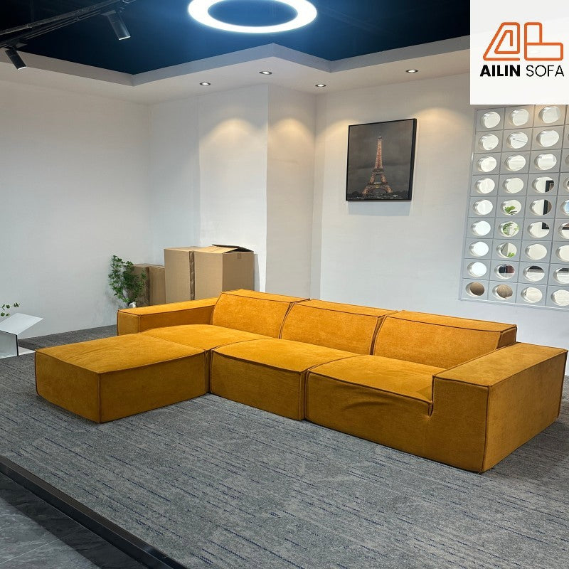 Durable Compression Sofa, High-Resilience Sponge, Flat Pack Delivery