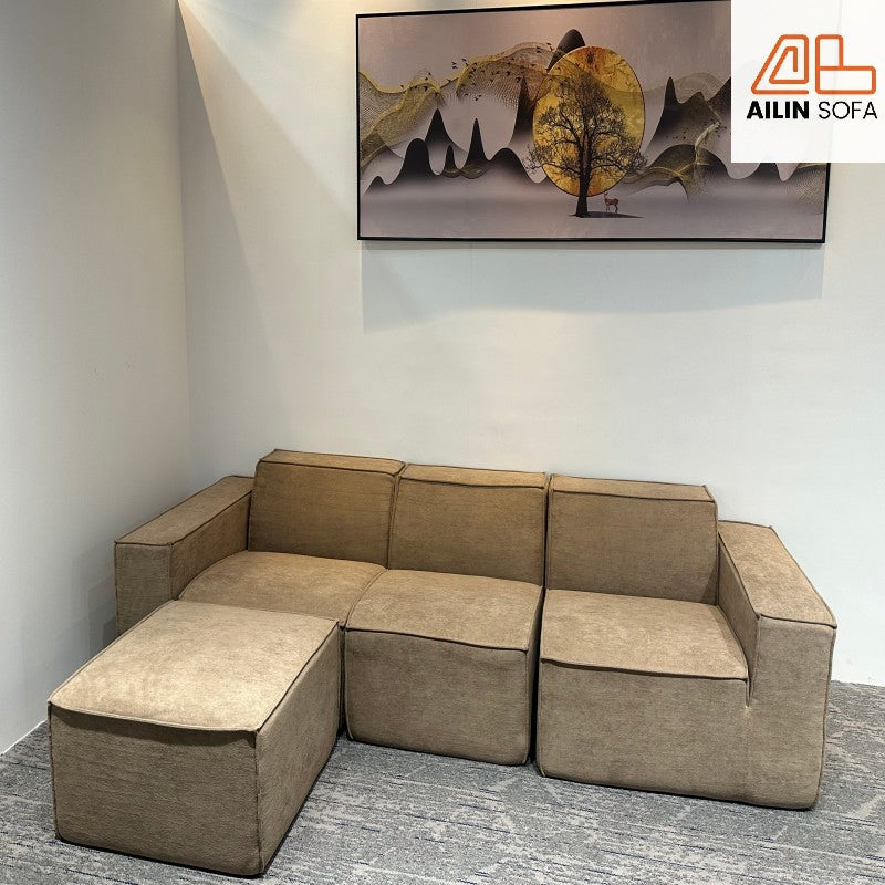 Durable Compression Sofa, High-Resilience Sponge, Flat Pack Delivery