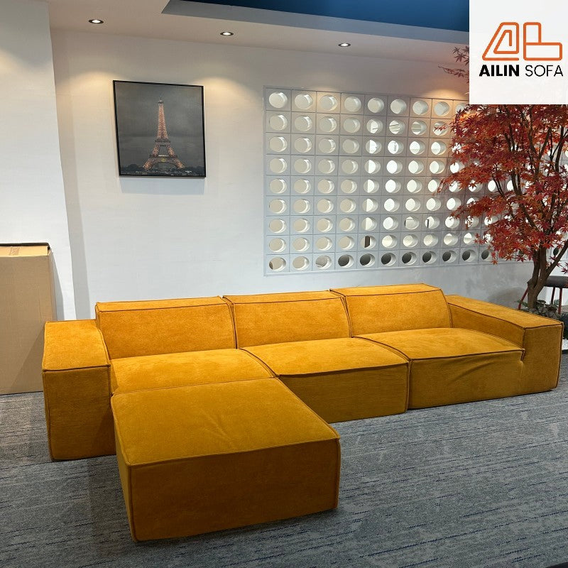 Durable Compression Sofa, High-Resilience Sponge, Flat Pack Delivery