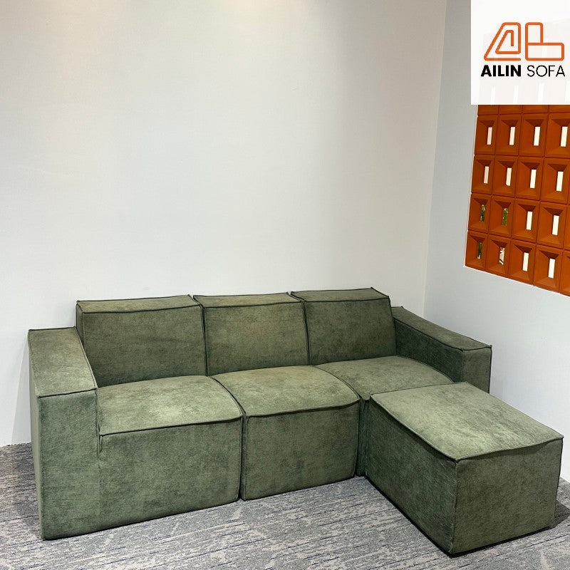 Durable Compression Sofa, High-Resilience Sponge, Flat Pack Delivery