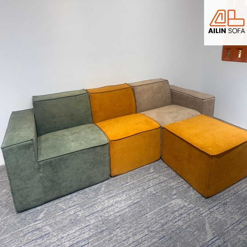 Durable Compression Sofa, High-Resilience Sponge, Flat Pack Delivery