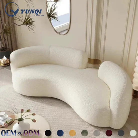 Luxury Modern White Sofa Set for Living Room - Customizable & Comfortable