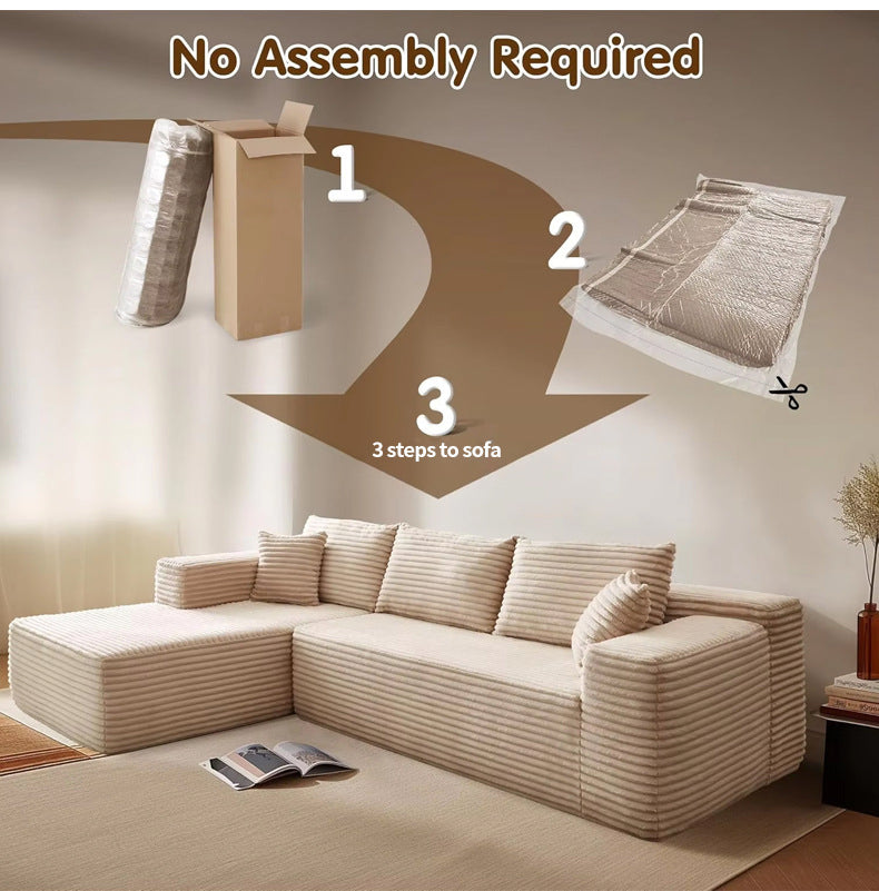 Wholesale Versatile Compressed Sofa with Fabric Choices and Size Options Boneless Sofa pictures & photos
