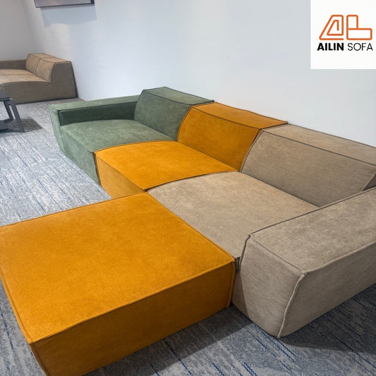 Durable Compression Sofa, High-Resilience Sponge, Flat Pack Delivery