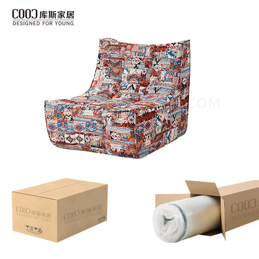 Foshan Factory China Vacuum Pack Full Sponge Sofa in Box Modern Living Room Compressed Single Sofa for Wholesale
